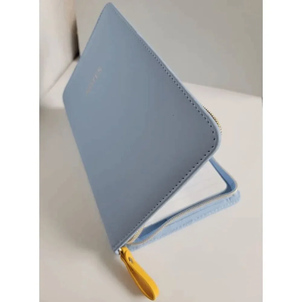 Padded Blue Zip Notes Journal